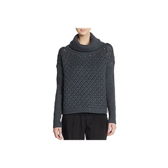 Alice + Olivia Chunky Dropped-Shoulder Turtleneck